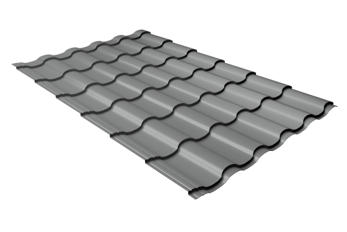 Профиль волновой кредо 0,45 PE RAL 9006 бело-алюминиевый