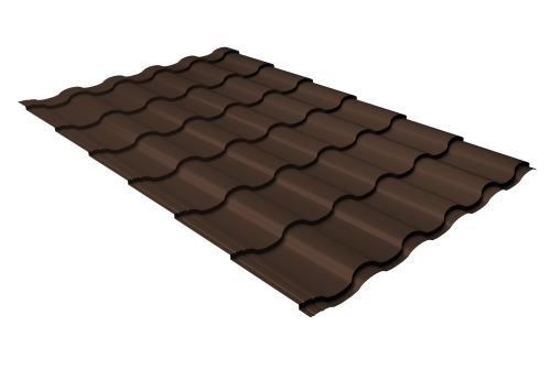 Профиль волновой кредо 0,45 Drap RAL 8017 шоколад