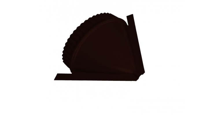 Заглушка конусная для полукруглого конька  GreenCoat Pural Matt RR 32 темно-коричневый