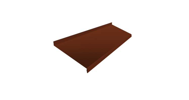 Отлив простой 250 0,45 PE с пленкой RAL 3009 оксидно-красный (2м)