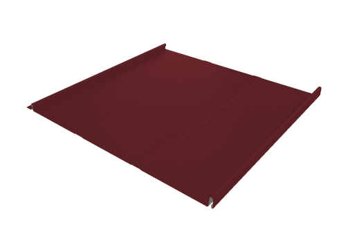 Фальц двойной стоячий Line Grand Line 0,5 Satin с пленкой на замках RAL 3005 красное вино