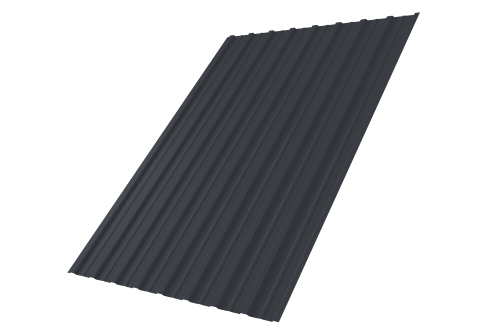 Профнастил С10A GL 0,5 Rooftop Бархат RAL 7024 мокрый асфальт