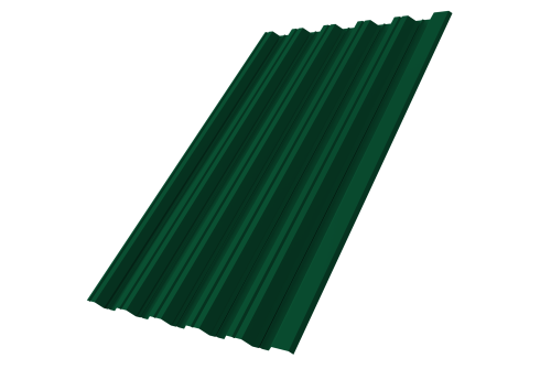 Профнастил НС35 R 0.45 PE RAL 6005 зеленый мох