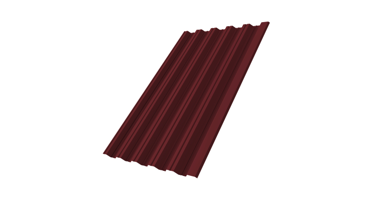 Профнастил НС35R 0,5 Satin RAL 3005 красное вино