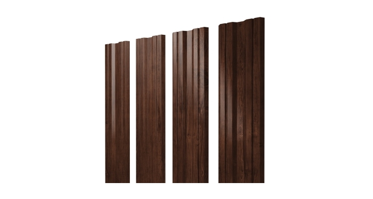 Штакетник Twin с прямым резом 0.45 Print Elite Cherry Wood TwinColor