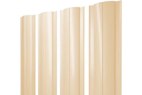Штакетник Круглый с прямым резом 0,45 PE RAL 1015 светлая слоновая кость