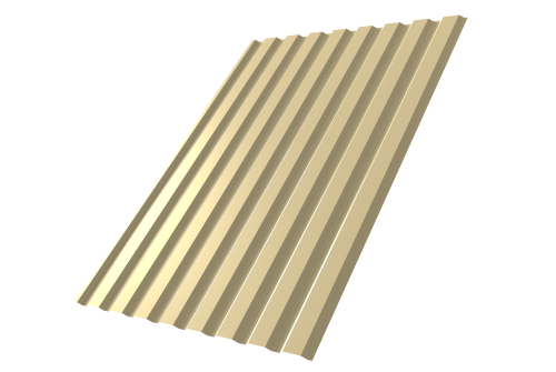 Профнастил С20А 0.7 PE RAL 1014 слоновая кость