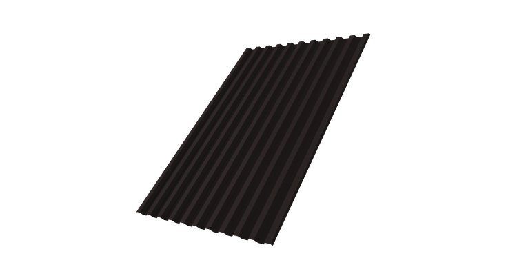 Профнастил С21R 0,5 Satin Мatt RAL 9005 черный