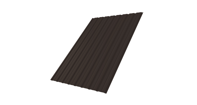Профнастил С10В 0.5 Satin Мatt RR 32 темно-коричневый