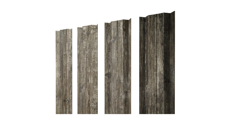 Штакетник М-образный В с прямым резом 0.45 Print Elite Nordic Wood TwinColor