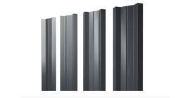 Штакетник М-образный А с прямым резом 0.4 PE-Double RAL 7024 мокрый асфальт