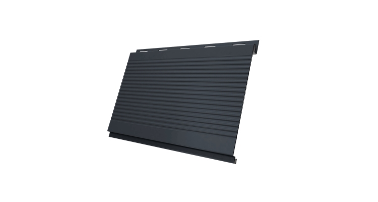 Вертикаль 0,2 gofr 0.5 PurLite Мatt с пленкой RAL 7024 мокрый асфальт
