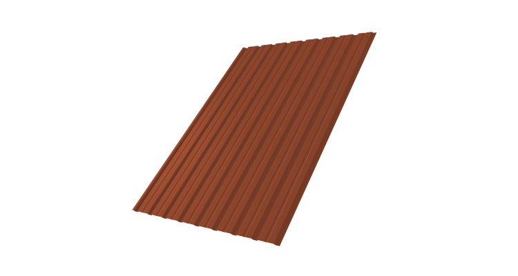 Профнастил С10В 0.5 Satin RAL 8004 терракота