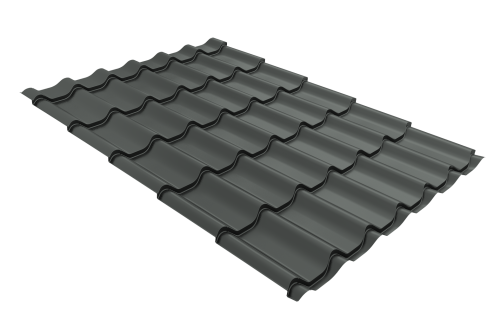 Металлочерепица классик Grand Line 0,45 PE RAL 7005 мышино-серый