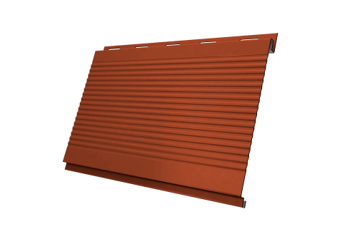 Вертикаль 0,2 gofr 0.5 Satin Matt с пленкой RAL 8004 терракота