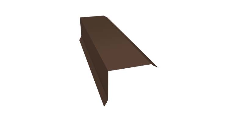 Планка торцевая 80х100 0,45 Drap TwinColor RAL 8017 шоколад (3м)