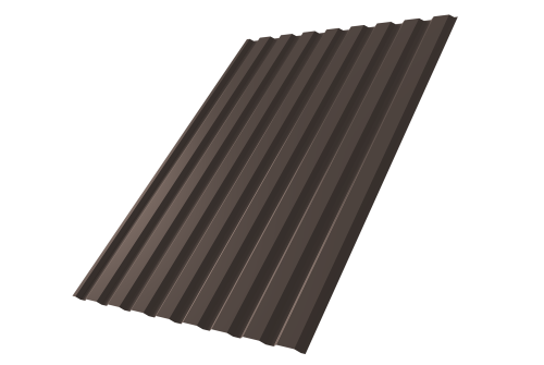 Профнастил С20A 0.5 Velur X RR 32 темно-коричневый