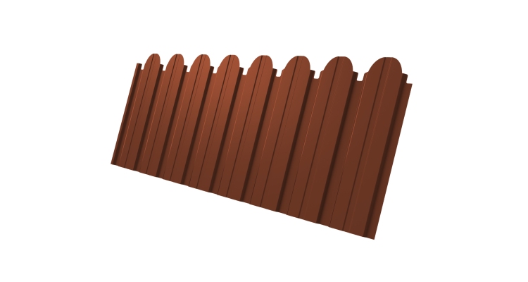 Профнастил C10B фигурный 0.45 Drap TR RAL 8004 терракота