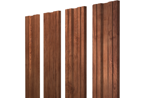 Штакетник Twin с прямым резом 0,45 Print Premium Rowan Wood Intense FTC