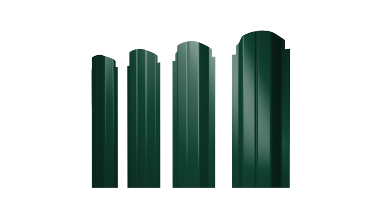 Штакетник П-образный А фигурный 0,45 Drap TX RAL 6005 зеленый мох