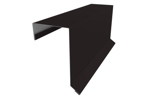 Планка торцевая кровельная фальц 65х97 0,45 Drap ST RAL 9005 черный (3м)