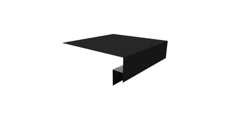 Планка околооконная сложная Блок-хаус new 200х50х27 0,5 Drap TX RAL 9005 черный (2м)