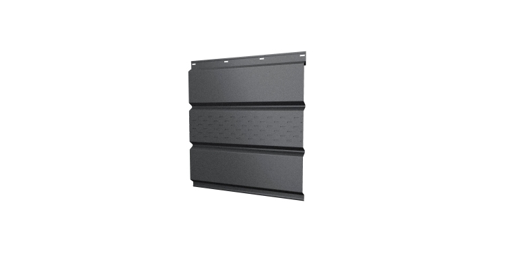 Софит металлический центральная перфорация 0,5 Satin Matt TX с пленкой RAL 7024 мокрый асфальт