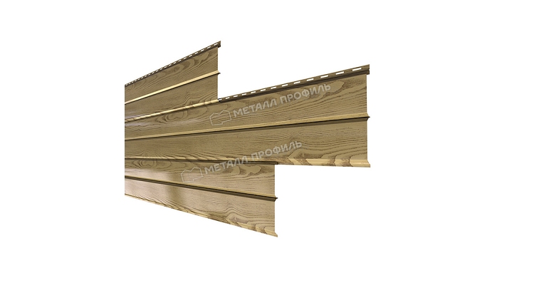 Сайдинг Металл Профиль Lбрус-XL-В-14х335 (ECOSTEEL-01-Сосна-0.5)