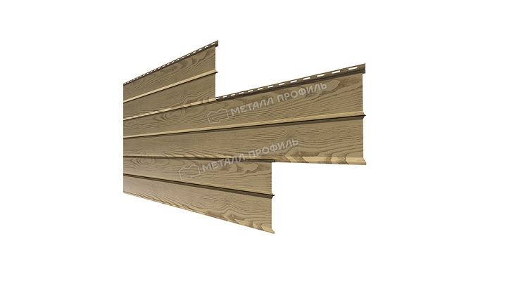 Сайдинг Металл Профиль Lбрус-XL-В-14х335 (ECOSTEEL_MA-01-Сосна-0.5)