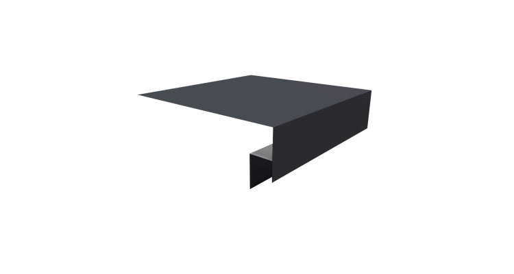 Планка околооконная сложная Экобрус Grand Line 200х50х25 0,45 Drap TR RAL 7024 мокрый асфальт (2м)