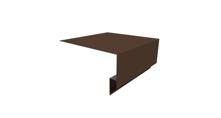 Планка околооконная сложная Экобрус Grand Line 250х75х25 0,45 Drap TX RAL 8017 шоколад (3м)