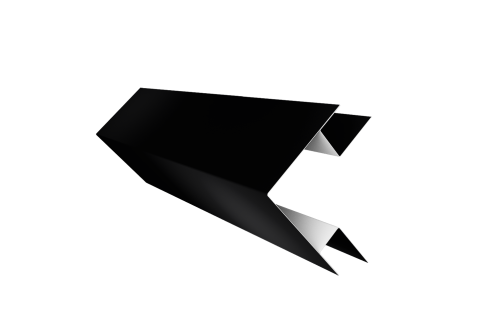 Угол внешний сложный 75х75 0,45 Drap TX RAL 9005 черный (3м)