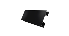 Планка H-образная стыковочная сложная 0,45 Drap ST RAL 9005 черный (3м)