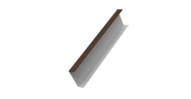 Декоративная накладка на столб универсальная 60х60 для забора жалюзи 0,45 Drap ST RAL 8017 шоколад (3м)