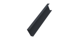 Декоративная накладка на столб универсальная 62х55 для забора жалюзи 0,45 PE-Double RAL 7024 мокрый асфальт (2м)