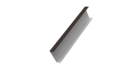 Декоративная накладка на столб универсальная 62х55 для забора жалюзи 0,5 Rooftop Бархат RR 32 темно-коричневый (3м)