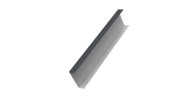 Декоративная накладка на столб универсальная 80х80 для забора жалюзи 0,7 PE RAL 7024 мокрый асфальт (3м)