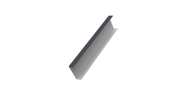 Декоративная накладка на столб универсальная 80х80 для забора жалюзи 0,5 Rooftop Бархат RAL 7024 мокрый асфальт (2м)