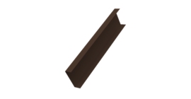 Декоративная накладка на столб универсальная 80х80 для забора жалюзи 0,5 Atlas X RAL 8017 шоколад (3м)