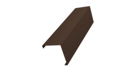 Декоративная накладка на столб универсальная угловая 60х60 для забора жалюзи 0,5 Atlas X RAL 8017 шоколад (2,5м)