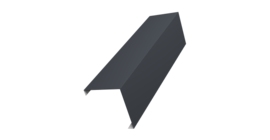 Декоративная накладка на столб универсальная угловая 62х55 для забора жалюзи 0,5 Satin Matt TX RAL 7024 мокрый асфальт (2,5м)