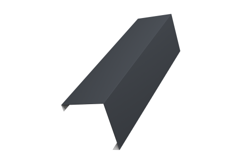 Декоративная накладка на столб универсальная угловая 80х80 для забора жалюзи 0,7 PE RAL 7024 мокрый асфальт (2м)