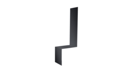 Планка примыкание боковое фальц Grand Line 0,5 Drap TX RAL 7024 мокрый асфальт (3м)