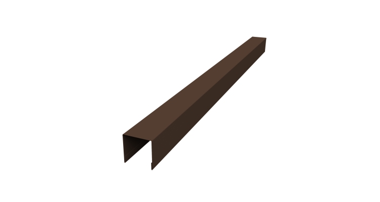 Планка вертикальная лицевая для забора жалюзи Palermo 0,45 Drap-double TX RAL 8017 шоколад (2м)