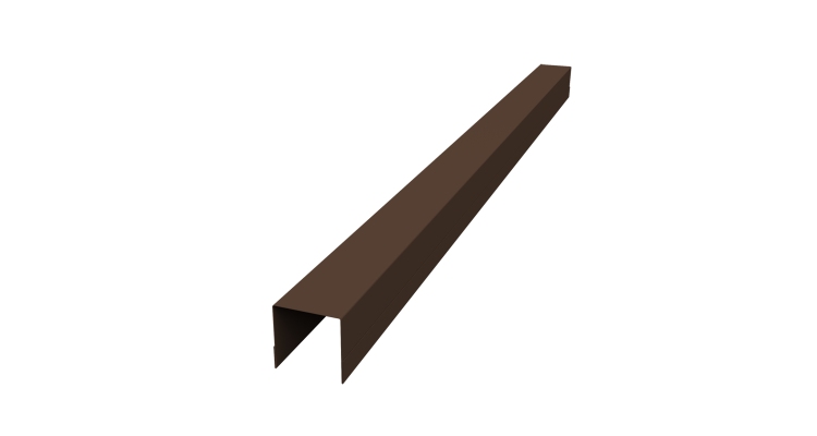 Планка вертикальная обратная Palermo 0,45 Drap-double TX RAL 8017 шоколад (2,5м)