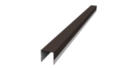 Планка вертикальная обратная для забора жалюзи Palermo 0,45 Drap TR RR 32 темно-коричневый (3м)