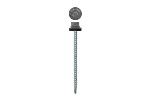 Саморез кровельный Daxmer 4,8х70 RAL 9006 (100) сверло №1