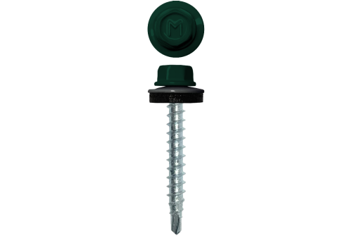 Саморез кровельный Daxmer 4,8х29 RAL 6005 (250) сверло №1