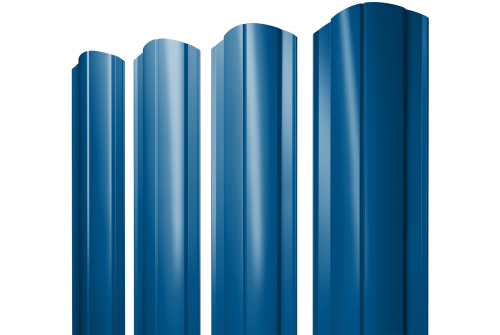 Штакетник Круглый фигурный 0,45 PE RAL 5005 сигнальный синий