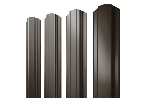 Штакетник Прямоугольный фигурный 0,45 PE RR 32 темно-коричневый